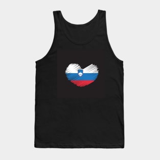 Slovenia Heart Flag Design Tank Top